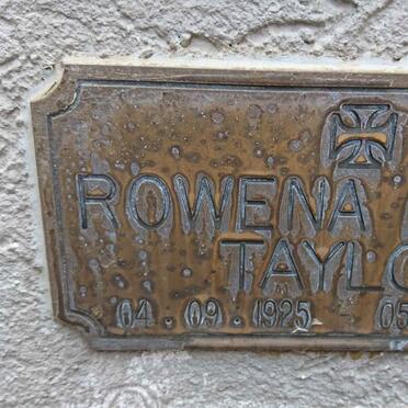 TAYLOR Rowena Beryl 1925-2004