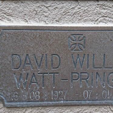 PRINGLE David William, WATT 1927-2002