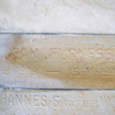 VYVER Johannes S., van der 1914-1997 :: FURNESS Jean 1913-19??