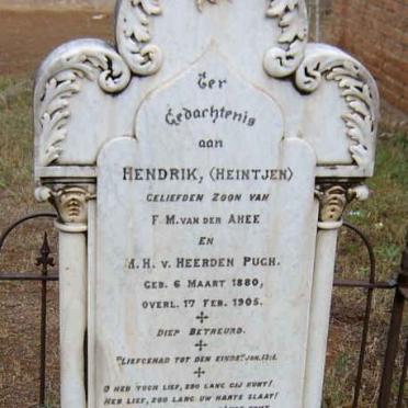 AHEE Hendrik, van der  1880-1905