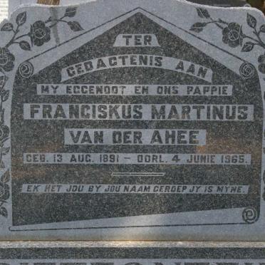 AHEE Franciskus Martinus, van der 1891-1965