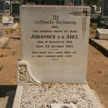 AHEE Johannes, v.d. 1875-1960