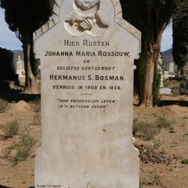 BOSMAN Hermanus S. -1926 &amp; Johanna Maria ROSSOUW -1908