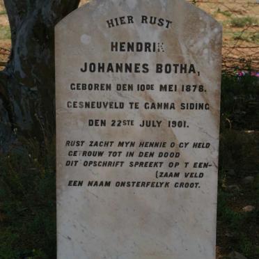 BOTHA Hendrik Johannes 1878-1901