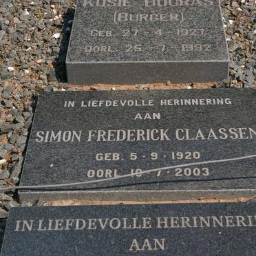 CLAASSEN Simon Frederick 1920-2003