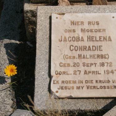 CONRADIE Jacoba Helena nee MALHERBE 1872-1947