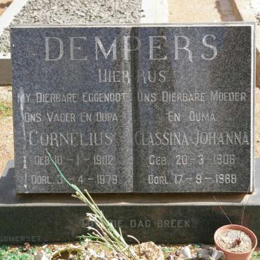 DEMPERS Cornelius 1902-1979 &amp; Classina Johanna 1906-1988