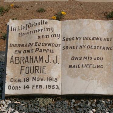 FOURIE Abraham J.J. 1915-1953