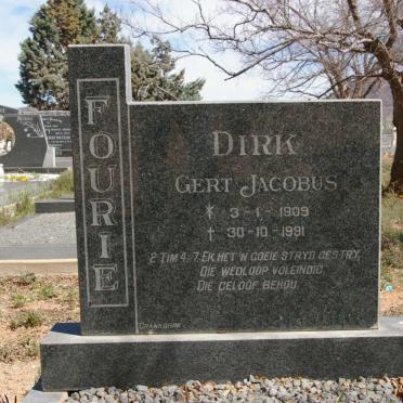 FOURIE Dirk Gert Jacobus 1909-1991