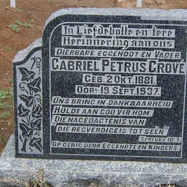 GROVE Gabriel Petrus 1881-1937