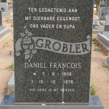 GROBLER Daniel Francois 1906-1976