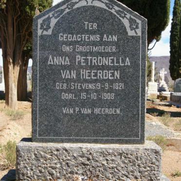 HEERDEN Anna Petronella, van nee STEVENS 1821-1908