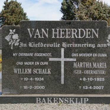 HEERDEN Willem Schalk, van 1924-2000 &amp; Martha Maria OBERMEYER 1925-2007