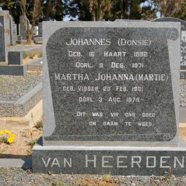 HEERDEN Johannes, van 1892-1971 &amp; Martha Johanna VISSER 1901-1979