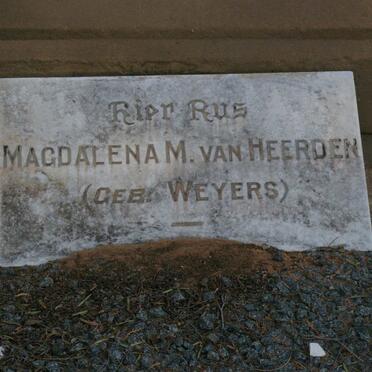 HEERDEN Johannes Hendrik, van -1886 &amp; Magdalena M. WEYERS