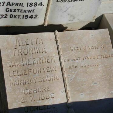 Van Heerden AF van Leliefontein - geb 1885