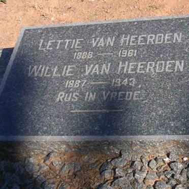 HEERDEN Willie, van 1887-1943 &amp; Lettie 1888-1961