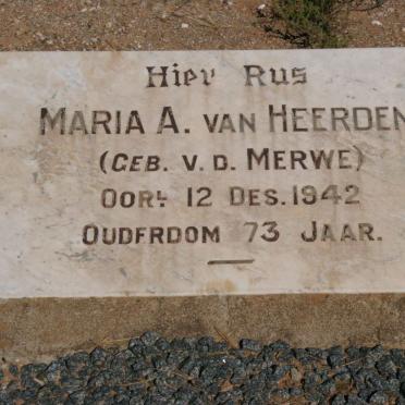 HEERDEN Maria A., van -1942 