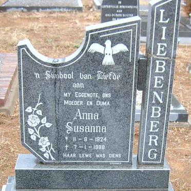 LIEBENBERG Anna Susanna 1924-1988