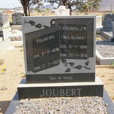 JOUBERT Francois 1876-1953 &amp; Catharina J.W. OLIVIER 1888-1979