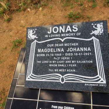 JONAS Magdelina Johanna 1949-2021