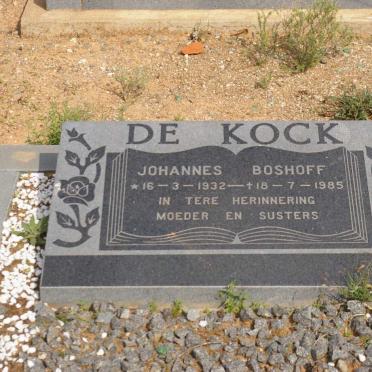 KOCK Johannes Boshoff, de 1932-1985