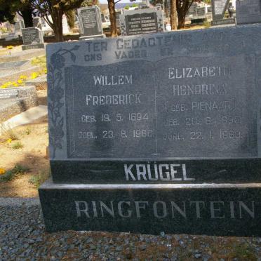 KRÜGEL Willem Frederik 1894-1966 &amp; Elizabeth Hendrina PIENAAR 1893-1969