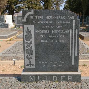 MULDER Andries Herculas 1907-1971