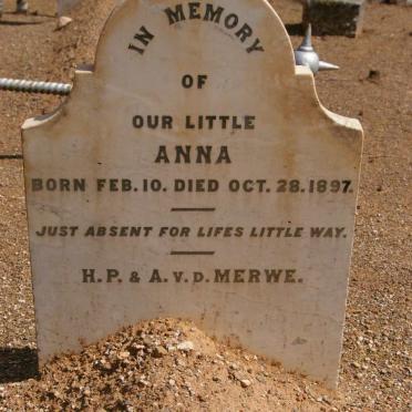 MERWE Anna, v.d. 1897-1897