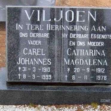 VILJOEN Carel Johannes 1910-1999 &amp; Catharina Magdalena 1912-1978