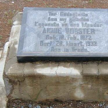 VORSTER Annie 1872-1932