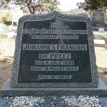PREEZ Johannes Francois, du 1881-1955