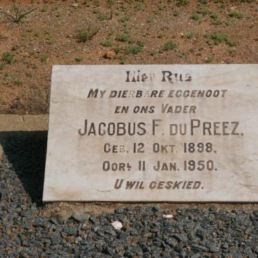 PREEZ Jacobus F., du 1898-1950