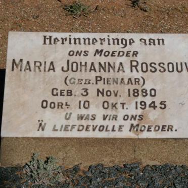 ROSSOUW Maria Johanna nee PIENAAR 1880-1945