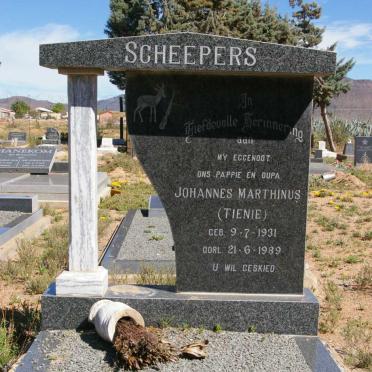 SCHEEPERS Johannes Marthinus 1931-1989