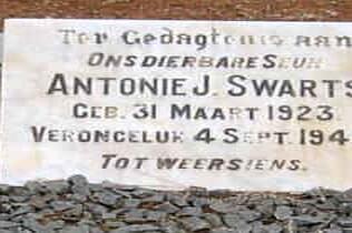 SWARTS Antonie J. 1923-1946