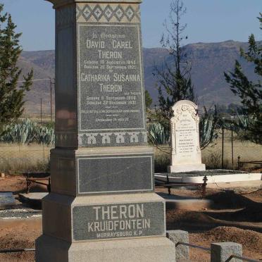 THERON David Carel 1845-1921 &amp; Catharina Susanna THERON 1856-1931