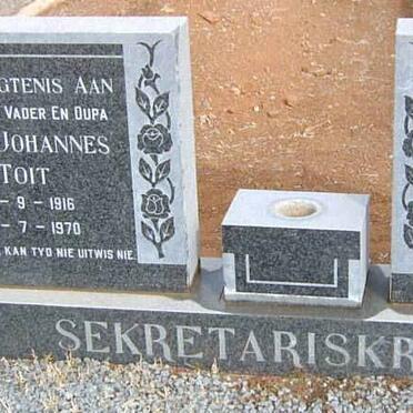 TOIT Barend Johannes, du 1916-1970 &amp; Maria Magdalena 1916-1990