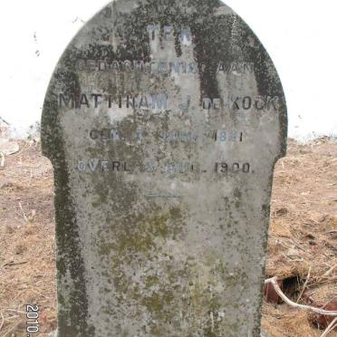 KOCK Mattiham J., de 1881-1900