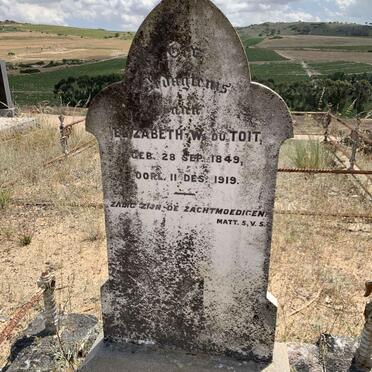TOIT Elizabeth, du 1849-1919
