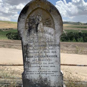 BASSON Tobias Johannes 1857-1914 &amp; Alida Jacoba KRIEGLER 1855-1908