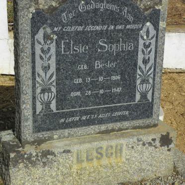 LESCH Elsie Sophia nee BESTER 1906-1947