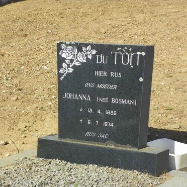 TOIT Johanna, du nee BOSMAN 1886-1974