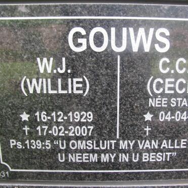 GOUWS W.J. 1929-2007 &amp; C.C.O. STASSEN 1935-