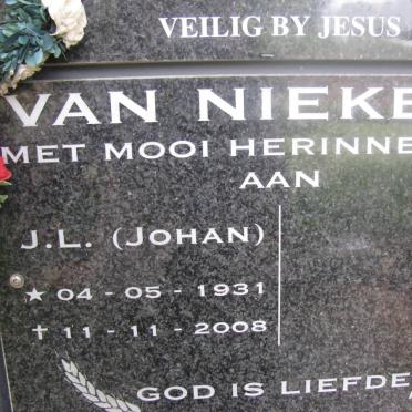 NIEKERK J.L., van 1931-2008