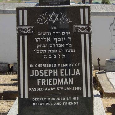 FRIEDMAN Joseph Elijah -1966