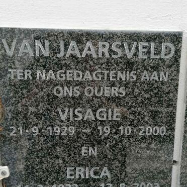 JAARSVELD Visagie, van 1929-2000 &amp; Erica 1932-2003