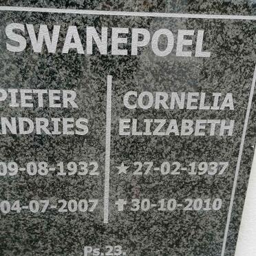 SWANEPOEL Pieter Andries 1932-2007 &amp; Cornelia Elizabeth 1937-2010