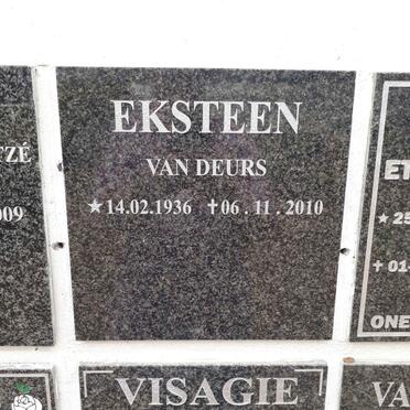 EKSTEEN Van Deurs 1936-2010