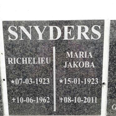 SNYDERS Richelieu 1923-1962 &amp; Maria Jakoba 1923-2011